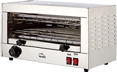 Lacor 69172 Tostador Eléctrico Horizontal Parrilla Simple, Gris, 2400 W, Acero Inoxidable, 2 Ranuras, INOX