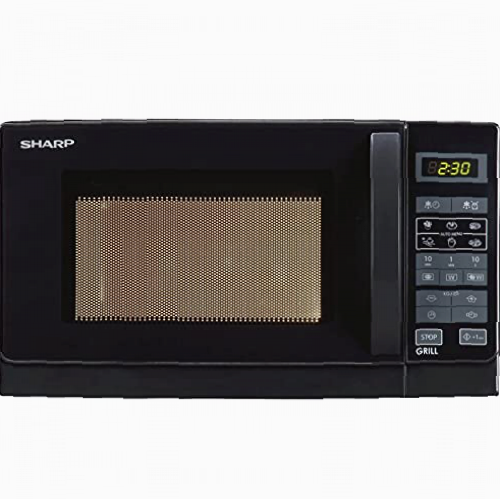 Sharp Microondas 2 en 1 con grill R642BKW, 20 L, negro