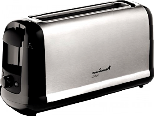 Moulinex Subito LS2608 - Tostadora 1 ranura extragrande, 1000 W, 7 ajustes/tiempo de tostado, función Stop, bandeja recoge-migas, 2 ajustes funciones descongelar y recalentar, Negro/Acero Inoxidable