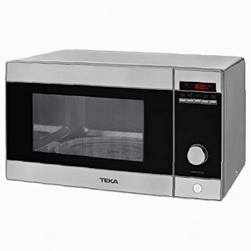 Teka - Microondas Grill, Modelo MWE 230 G, 23 Litros, 5 Niveles de potencia, 800-1000 W, Acero Inoxidable Gris y Negro, 29.3 x 48.5 x 38.6 cm