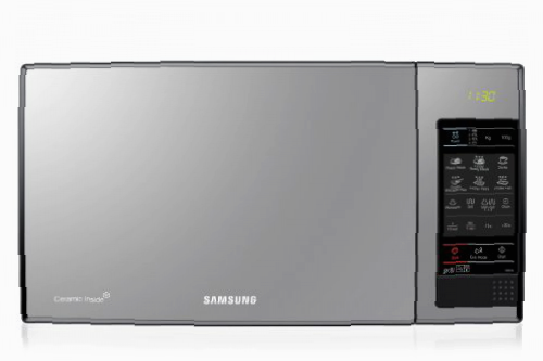 SAMSUNG GE83X Microondas con Grill, 23 Litros de Capacidad, Interior Cerámico Enamel, Potencia 800W/1200W, 6 niveles de potencia, Negro,48.9 x 35.4 x 27.5 cm