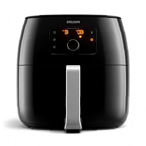 Philips Premium Airfryer XXL - 7.3L, Freidora sin Aceite, Tec Rapid Air y Fat Removal, Separador, NutriU App (HD9762/90)