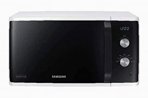 Samsung Microondas MW3500, MS23K3614AW/EG, 800 W, 23 L, 48,9 cm de ancho, interior de esmalte cerámico, 6 niveles de potencia, color blanco