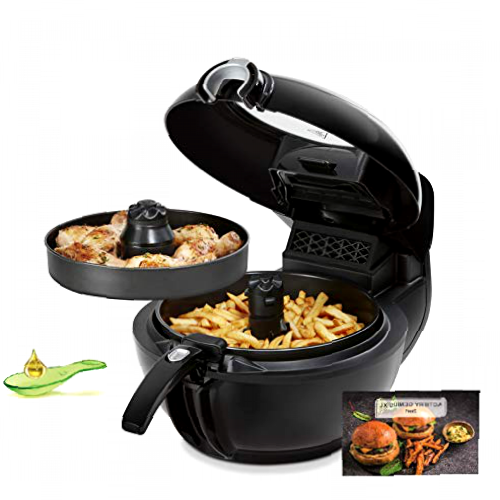 Tefal Freidora de aire caliente YV9708 ActiFry Genius XL 2 en 1 | 1500 vatios | capacidad: 1,7 kg | 9 programas automáticos | tecnología 2 en 1 | negro