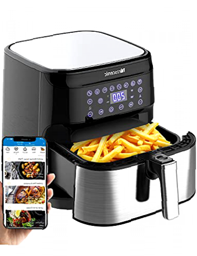 proscenic T21 Freidora sin Aceite, Freidora de Aire 5.5L, Compatible con App y Alexa, Freidora sin Aceite WIFI, Función de combinación, Recetas Españolas Online, Sin PFOA, Pantalla LED Táctil, 1700W