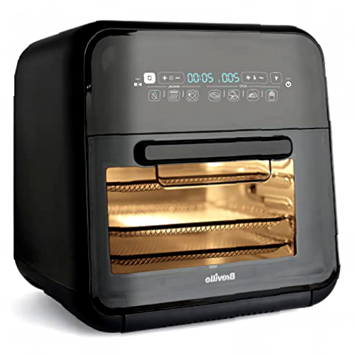 Breville freidora de aire y asador halógeno | Horno de aire digital | Gran capacidad de 10 l | Freír, hornear, asar y deshidratar | 2000 W| Negro y gris [VDF127X]