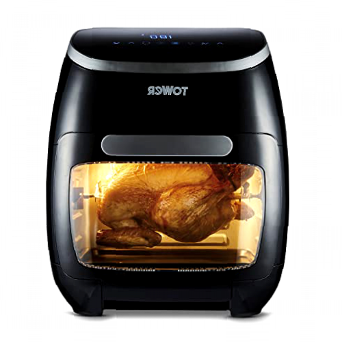 TOWER Xpress Pro T17039 Vortx 5-in-1 Digital Air Freidora Horno con Rapid Air Circulation, 60-Minutes Temporizador, 11 L, 2000 W, Negro