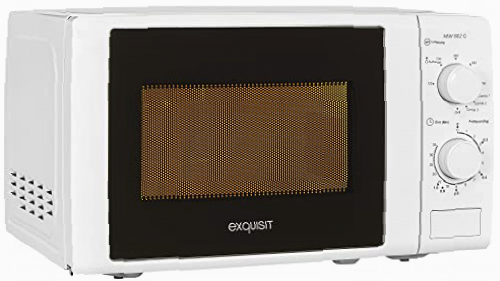 Exquisit MW802G Encimera 20 L 700 W Blanco - Microondas (Encimera, 20 L, 700 W, Giratorio, Blanco, 1000 W)