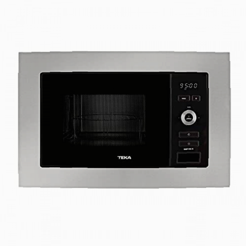 Teka MWE 225 FI - Microondas Integrable con Grill, Capacidad 20 L, 5 Niveles de Potencia, Salida 800 W, Microondas con Grill 20 L, Acero Inoxidable, Color Negro