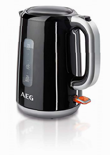 AEG EWA3300 Hervidor Serie 3, Temperatura hasta 100ºC, Capacidad de 1.7L, Función Apagado Automático, Filtro Antical Extraible, Nivel Agua, Indicador Luminoso, 2.2 W, plástico, Negro