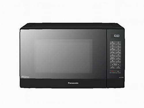 Panasonic NN-GT46K - Microondas con Grill (1000W, 31L, 7 niveles, Grill Cuarzo 1100W, Plato Giratorio de 340mm, Control táctil, 24 modos, Turbo Defrost, Genius Sensor, tecnología Inverter) Negro