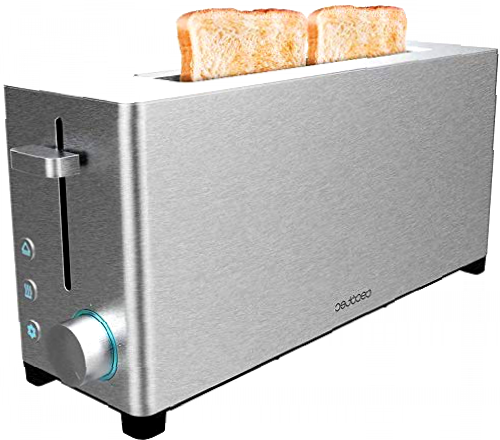 Cecotec Tostadora Yummytoast Extra - Ranura Única Larga, Acero Inoxidable, potencia maxima 1050 W