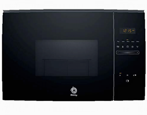 Balay 3CG5175N0 - Microondas integrable Serie Cristal, Capacidad 25 litros, Con Grill, Color Negro