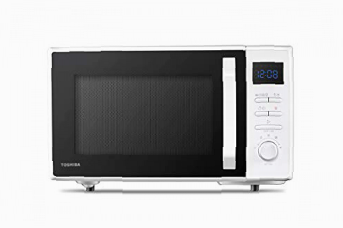 Toshiba MW2-AC25T(WH) 4-en-1 horno microondas Grill combinado con convención, 25 L, 10 menús fáciles, cavidad esmaltada, memoria posición plana giratoria, 1100 W parrilla, 2100 W convención, blanco