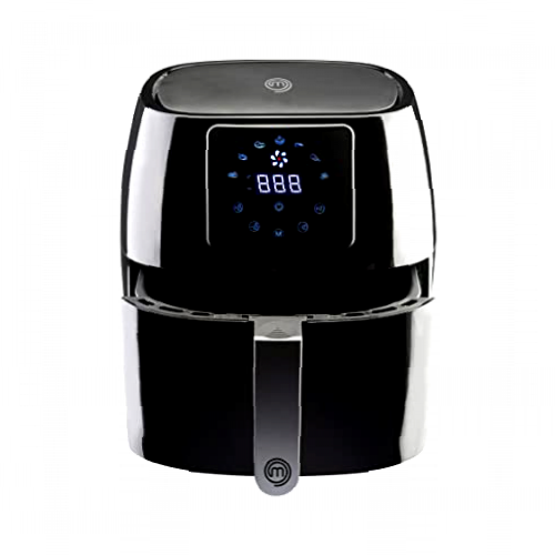 MasterChef Freidora sin Aceite 4,5L, Air Fryer, Horno Aire Caliente con 7 Programas, Rejilla Individual, Temperatura y Temporizador Ajustable, 1600W, Negra, 2-4 Personas