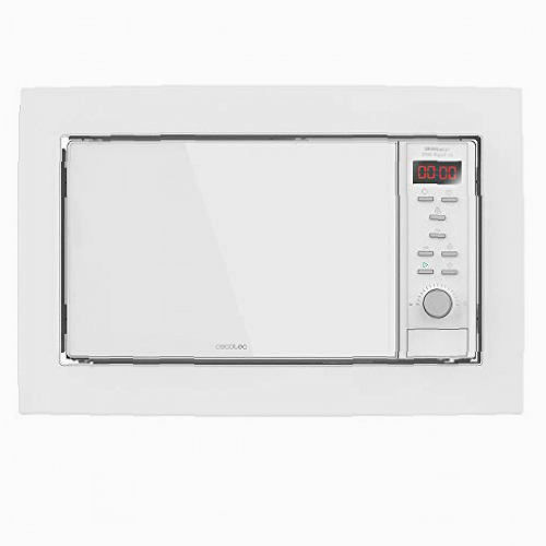 Cecotec Microondas encastrable Digital GrandHeat 2350 Built-In White. 900W, Integrable, 23 Litros, Grill, 9 Funciones preconfiguradas, Temporizador