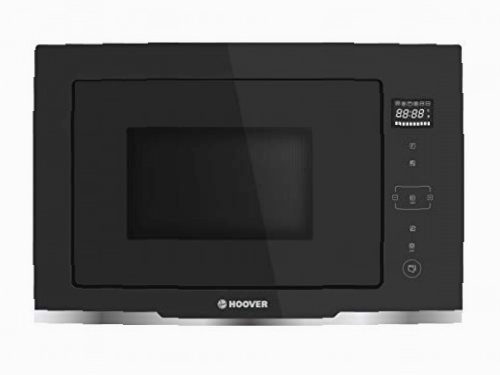 Hoover H-MICROWAVE 500 - HMGV28GDFB - Microondas integrable con grill, 28 litros, 1450W, 6 programas, 5 niveles de potencia, Temporizador 95min, Quick Start, Apertura electrónica, Negro