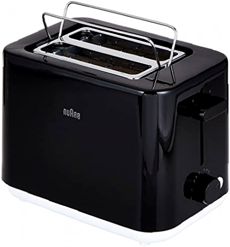 Braun Breakfast1 Tostadora de 2 Rebanadas, 8 Niveles de Dorado, Bandeja para Migas Extraíble, Elevador de Pan, Calentador de Pan Integrado, 900 W, HT1010BK, Plástico, Negro