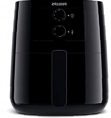 Philips Essential Airfryer - Sartén de 4,1 L, Freidora Sin Aceite, Tecnología Rapid Air, Aplicación De Recetas NutriU, Control De Tiempo Y Temperatura, Negra (HD9200/90)