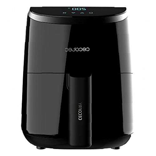 Cecotec Freidora sin Aceite de 2 L de Aire Caliente Cecofry Compact 2000 Touch. 900 W, Dietética y Compacta, Control Táctil, Tecnología PerfectCook, Termostato y Tiempo Regulable, Color Negro