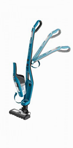 Rowenta Dual Force RH6751W0 - Aspiradora 2 en 1 de mano y escoba eléctrica, cepillo motorizado con luces LED, batería 21.6 V, autonomía 45 min, sin cable, ligera y plegable, sin bolsa, Color Negro