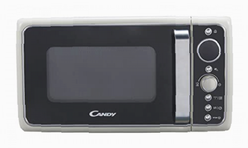 Candy Divo G20CC, Microondas con Grill, 20L, 1200W, 6 Niveles de Potencia, Digital, 9 Programas, Bloqueo Seguridad, Plato 24,5CM, Grill Rack, Express Cooking, Temporizador, App simply-Fi, Crema