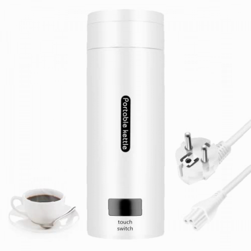 Swetup Hervidor De Viaje, Mini Hervidor Eléctrico Portátil, Hervidor Agua Eléctrico Compacto 0,5 litros, 300 W Pequeño Hervidor Eléctrico con Temperatura Apagado Automático para Té, Leche, Café