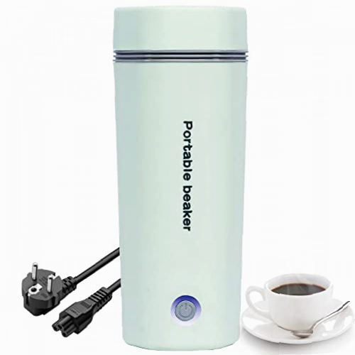 Jooheli Hervidor Agua Electrico, Calentador de Agua de 350ML, 3 en 1 Hervidor de Agua Pequeño y Mini Termo, Hervidor Eléctrico Portátil para Té, Leche, Café, 5 Minutos de Ebullición Rápida (Verde)