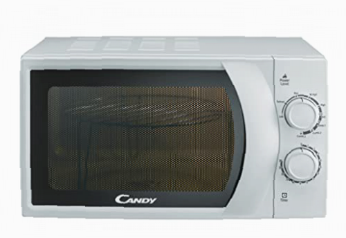 Candy Smart CMG 2071M, Microondas con Grill, 20L, 700W, Potencia Grill 900W, 6 Niveles de Potencia, Alerta Acústica Fin Cocción, Plato 24,5CM, Grill Rack, Descongelación Automática, Blanco