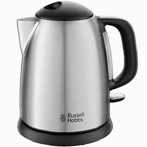 Russell Hobbs Hervidor compacto de 1 litro, cocción rápida, filtro de cal extraíble, lavable, nivel de agua visible, 24991-70 Adventure, 220-240 V|| 50/60 Hz | 2000-2400 W