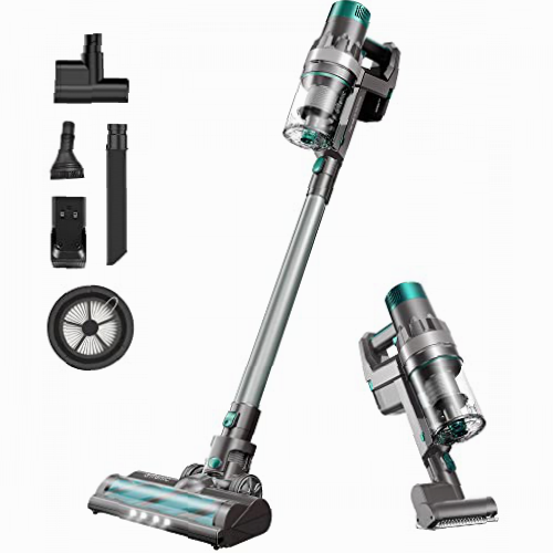 Ultenic U11 Pro Aspiradora sin Cable, Aspirador Escoba Vertical Potente 25000PA, Vacuum Cleaner Multifuncional con Pantalla Táctil, Autonomía de 50 Minutos, 3 Niveles de Potencia Adjustables