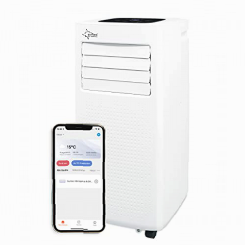 Suntec Aire acondicionado portatil Coolfixx 2.0 ECO R290 APP - Climatizador 1800 frigoria / 7000 btu - 3en1 Refrigeración, Ventilación, Deshumidificación - Silencioso - Hasta 25m2 - Smart Home Wifi