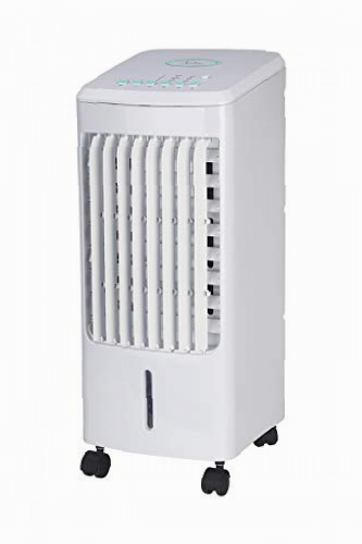 Jata JVAC2001 Aire Acondicionado Portátil, climatizador evaporativo: refresca, purifica y humidifica. Con Mando. 3 velocidades. 3 modos: normal / natural / noche. 2 recipientes para el hielo