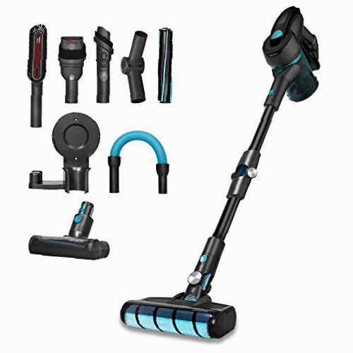 Cecotec Aspirador Escoba Sin Cable Conga Rockstar 700 Ultimate ErgoFlex. Sin Bolsa, 430 W y 24 KPA, 3 en 1: Vertical, Escoba y de Mano, Motor Digital, Tubo Flexible, Autonomía 65 min, 7 Accesorios