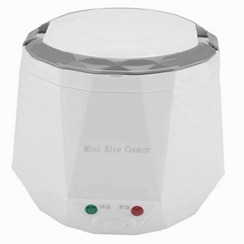 Mini vaporizador de olla de arroz, 24V 140W 1.6 L Eléctrico portátil multifuncional Camión de coche Olla arrocera Calentador de comida Almuerzo más caliente para oficina Escuela al aire libre(Blanco)