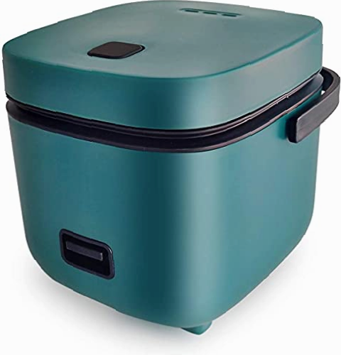 Mini Arrocera de 1.2L con Vapor, Cocción Antiadherente, Protección Contra Altas Temperaturas, Operación con un Solo Toque, Perfecta Para Cocinar Arroz, Carne, Fideos o Sopa (Verde vintage)